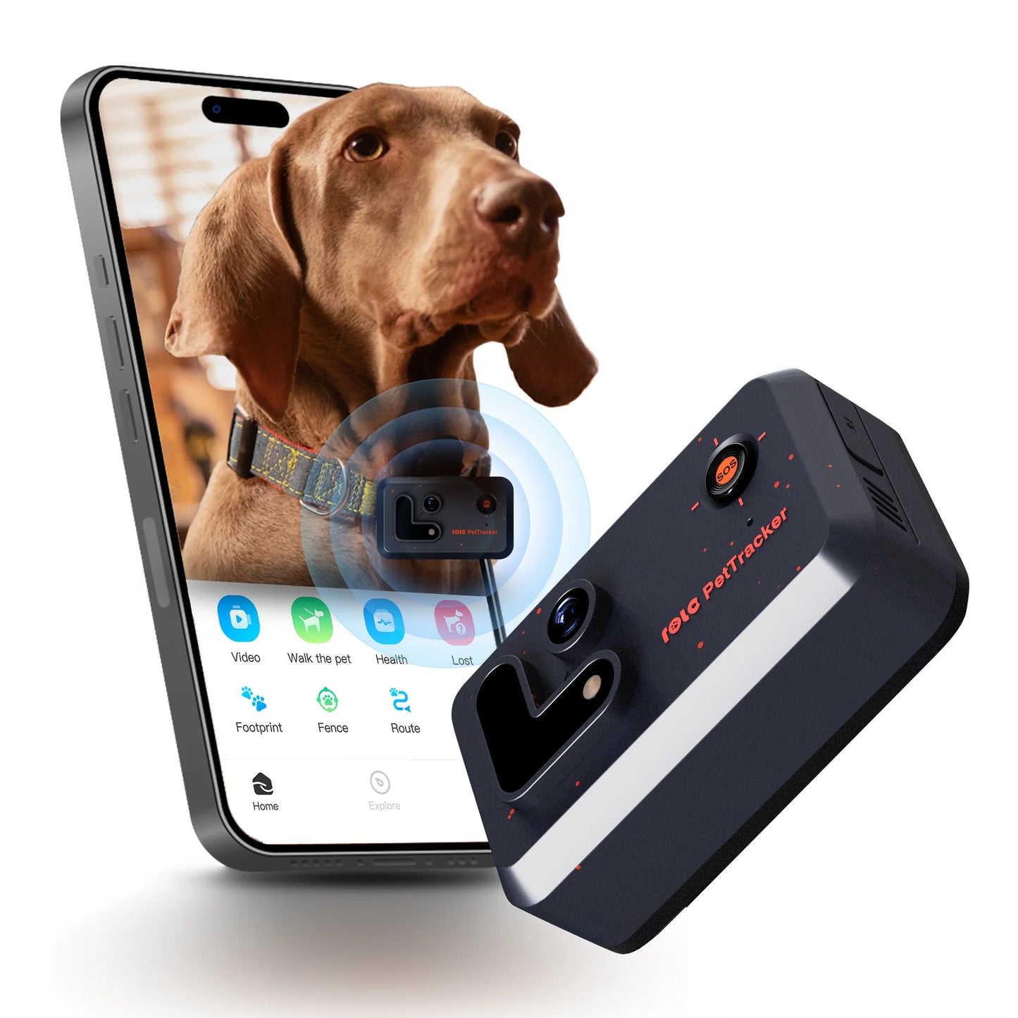 PetCollar Camera & Real Time GPS Tracker ROLA